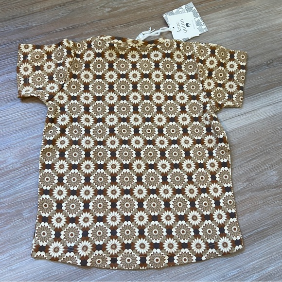 Kate Quinn 70s Floral Short Sleeve Top NWT Size 2T %100 organic cotton - Picture 2 of 4